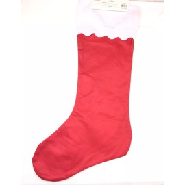 Happy Holidays Jumbo Christmas Stocking 31” Red Felt W/White Trim Ex Large Oversized Very Big