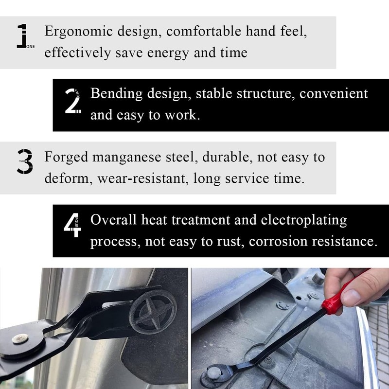 SHMZK 3 PCS Auto Clip Pliers Set and Fastener Remover,