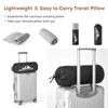 PEUJEW Travel Pillow Breathable Cover, Compressible Memory Foam Pillow Medium