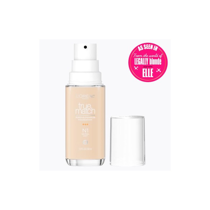 L'Oreal Paris True Match Super-Blendable Foundation, Medium Coverage Liquid Foundation