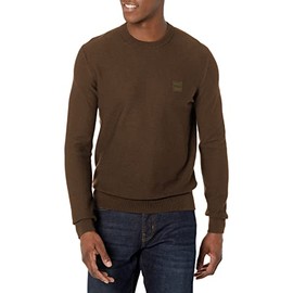 BOSS Cotton Blend Logo Patch Sweater