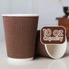 Bluesky Stylish Brown Ripple Cups - 10 oz. (Pack of