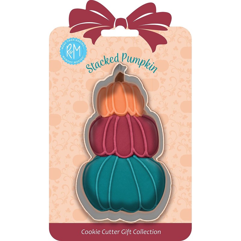 R & M International 8024 Stacked Pumpkin Shaped Tinplated Steel