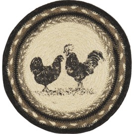 VHC Brands SAWYER MILL Charcoal Poultry 8" Trivet Country Primitive Rustic 100% Cotton