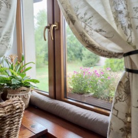 4L Textil Draught Excluder Draught Excluder Wind Stopper for Doors and Windows Draught Stopper for Door Snake Door Roller 70 cm 80 cm 90 cm 100 cm 150 cm (Brown, 70 cm)