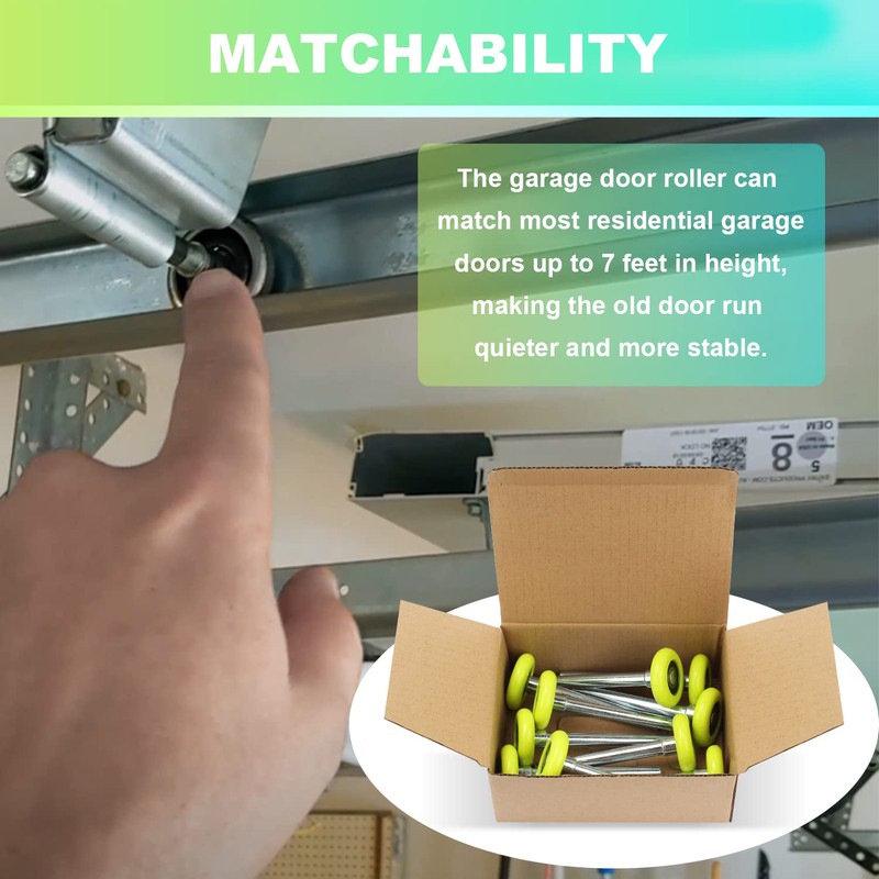 6200ZZ Quiet Garage Door Rollers Bearing Nylon Garage Door Roller