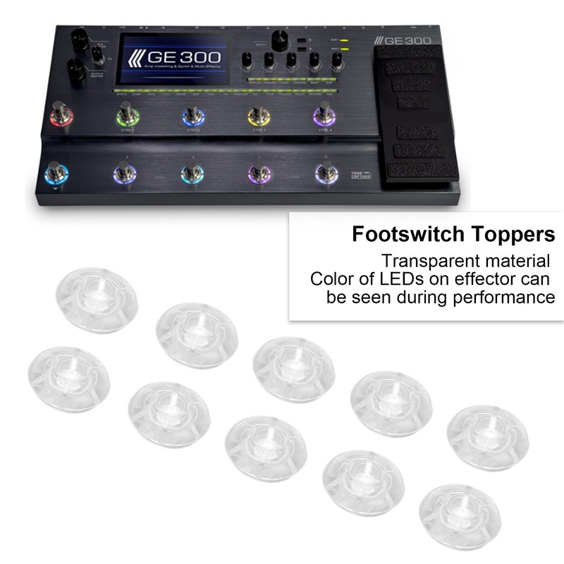 10Pcs Footswitch Toppers Clear Transparent Universal for Guitar Effects Pedal