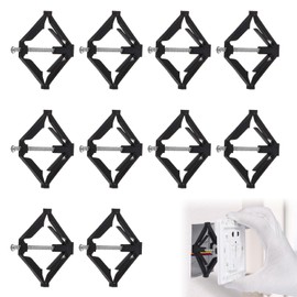 Wall Mounted Switch Box Repair, 10-Piece Wall Mounting Switch Box Repair Tool, Repair Electric Cassette, Repair Box 86, Repair of Switch Boxes, 69 mm to 78 mm, Electrician Accessories