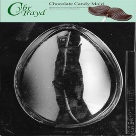 Cybrtrayd E153 2-Pound Egg Chocolate/Candy Mold with Exclusive Cybrtrayd Copyrighted Chocolate Molding Instructions