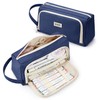 KALIDI Pencil Case 2 Compartments Extra Large Pencil Case School