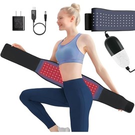 Red Light Therapy Belt (47"x6.71") with Smart Controller, 3 Modes, USB Power, and Breathable Premium Leather