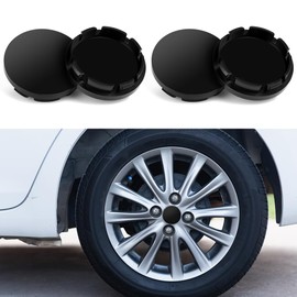 URAQT 4Pcs Hub Centre Caps, 56mm Hub Caps Universal Wheel Hub Caps, DIY Hub Center Caps for Alloy Wheels Black Rim Cover Replacement (Outer Diameter 56mm, Inner Diameter 53mm)