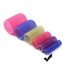 Self Grip Small Hair Curlers, Self Grip Salon Hairdressing Curlers Hair Rollers Salon Hairdressing with Hair Clip Hairdressing Curlers Tools for Women (0.6 * 2.5Inch, Random Color)