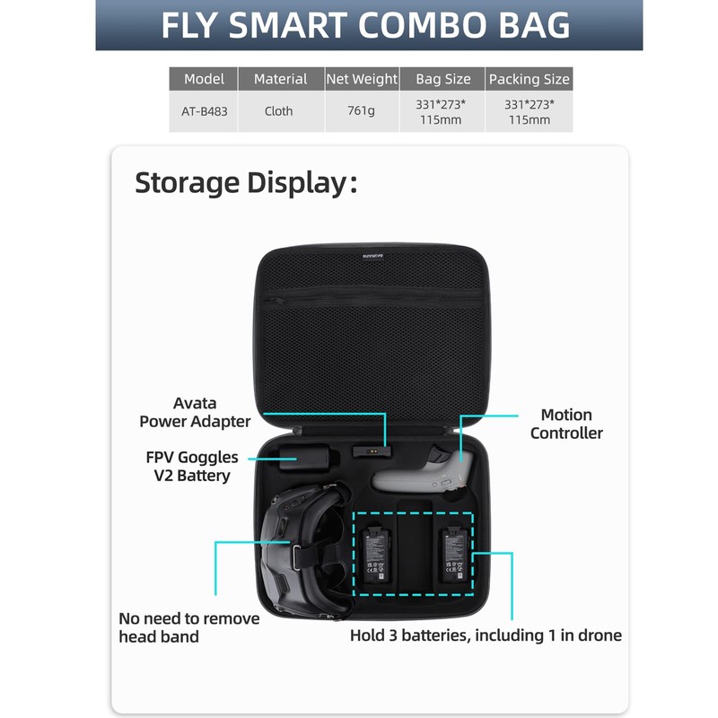 Honbobo Carrying Bag/Storage Bag Compatible with DJI Avata, AVATA Drone