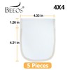 BEEOS 4x4 Transparent Lace for Wig Making, 5 Pieces Lace