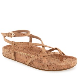 Aerosoles Women's LEERA Flat Sandal, Natural Cork, 9