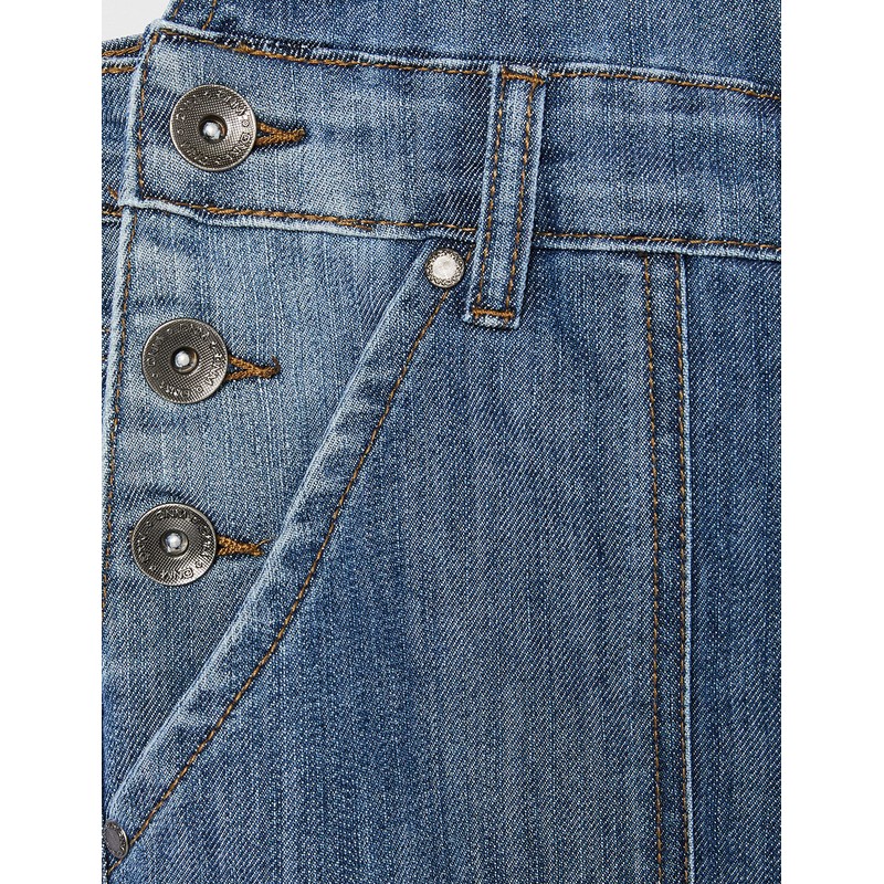Enzo Men's EZD390 VEN Denim Dungarees Overalls, Light Stonewash, 30
