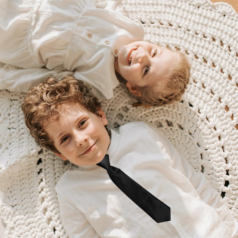 Luckious Children's Tie - Solid Color Elastic Children's Tie For