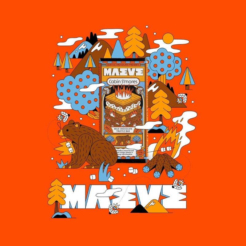 Maeve Chocolate Cabin S'mores Truffle Bar