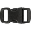Click Clasp, W: 15 mm, black, 4pcs