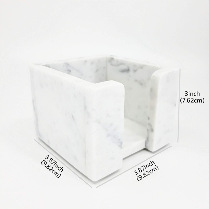 Sticky Memo Pad Note Cube Holder Marble Home Office Desk