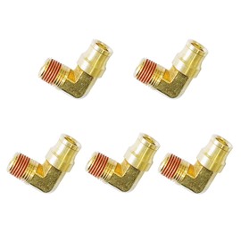 TL TOOLEGIN Push to Connect Fittings 3/8" Tube OD x 1/4" NPT Male Air Line Fittings Air Hose Fittings Pneumatic Fittings DOT Air Fittings Air Compressor Quick Connect Fittings Brake Line Fittings 5pcs