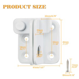 Alise Flip Latch Gate Latch White Shed Lock Shed Latch Barn Door Lock Locking Latches for Barn Fence Cabinet Garden Garage Window Pet Dog Cage,Stainless Steel Shed Door Latch Barn Door Lock,S-Size