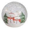 Gift Essentials Cozy Snowmen Crackle Glass Globe - LED Christmas