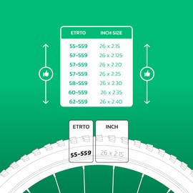 Bicycle Inner Tube 26 x 2.15 > 2.40 (ETRTO 55/62-559) x2 - Schrader Valve 40 mm - Compatible with VTT / City Bikes 26 Inch - High Resistance and Elasticity MOOVMOOV