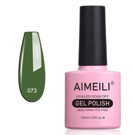 AIMEILI Smalto Semipermente per Manicure Smalti per Unghie in Gel Soak Off UV LED - Kale (073) 10ml