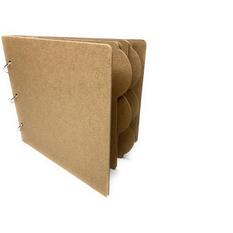 Chipboard Album With Round Tabs, 8 Page Bare Scrapbook, 7