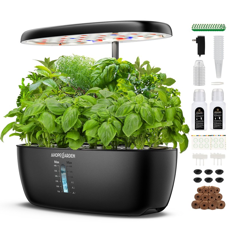 Ahopegarden Indoor Garden Hydroponics Growing System: 12 Pods Plant Germination