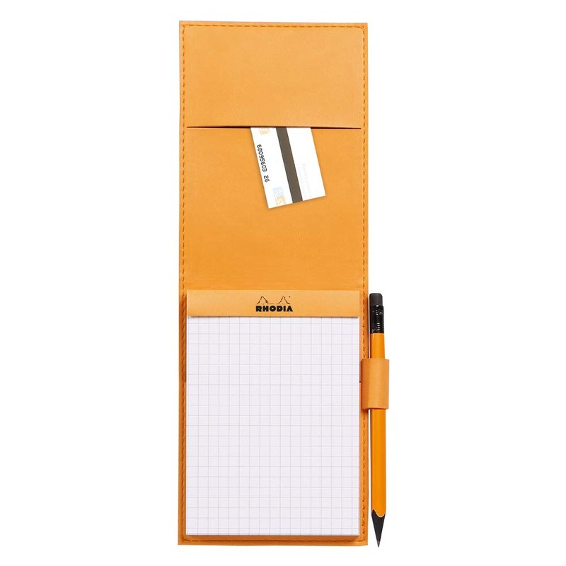 Rhodia 128111C Notepad N12 (With Faux Leather Case, 9.5 x