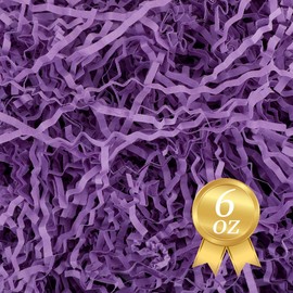 TCAIRG - 6 oz Purple - Crinkle Cut Paper Shred Filler great for Gift Wrapping, Basket Filling, Birthdays, Weddings, Anniversaries, Valentines Day, and other occasions