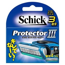 Schick Protector Three Replacement Blades, Pack of 4