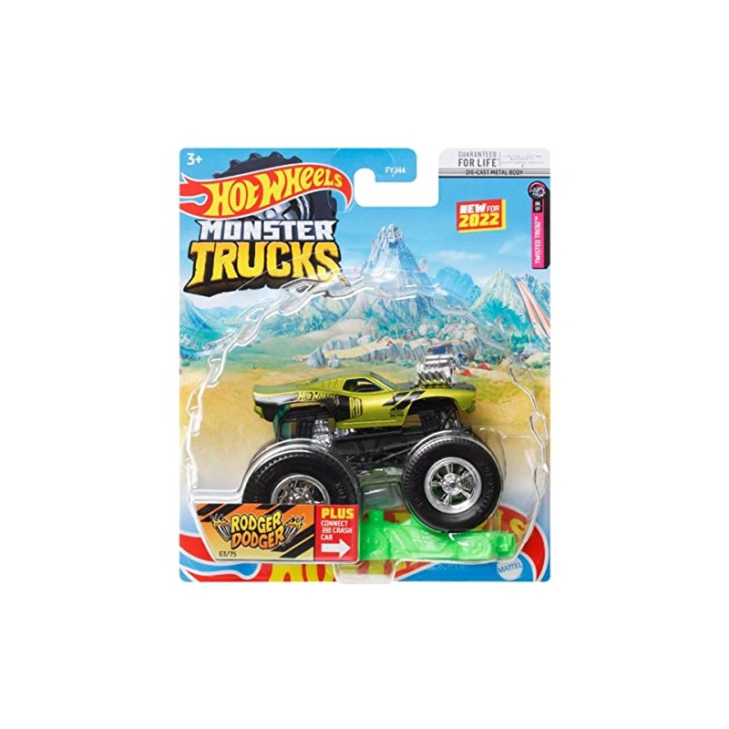 Hot Wheels Monster Trucks Cars 1:64 Rodger Dodger HGC99
