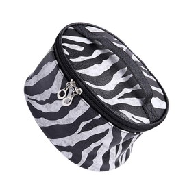 FOMIYES Leopard Print Pu Handbag Travel Toiletry Bag Portable Makeup Cosmetics Bag