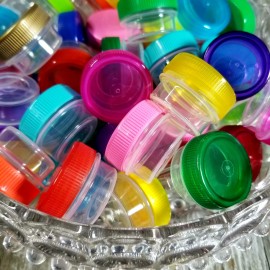 DecoJars Plastic Containers 50 USA .25oz Beauty Makeup Eyeshadow New Jars 1tsp Decojars