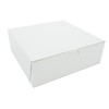 SCT White One-Piece Non-Window Bakery Boxes, 9 x 9 x