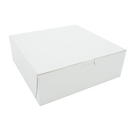 SCT White One-Piece Non-Window Bakery Boxes, 9 x 9 x 3, White, Paper, 250/Carton