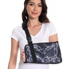 Fotgok Arm Sling with Silver Silk Fabric, Breathable Shoulder Brace