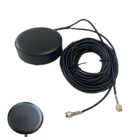 CompuPort 5G Cellular Omni-Directional Magnetic/Adhesive Mount Puck Antenna with Dual-Diversity 13' SMA Male Cable Designed for a Range of Cellular Applications, Including IoT Devices.