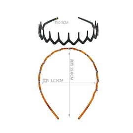 DPWOUM 3 Pcs Zig-Zag Headbands for Women Men,Plastic Head Bands with Teeth Accessories Wavy Shark Tooth Comb Headband Non Slip Trendy Hair Bands, 90s Headband with Teeth Wavy Comb