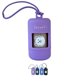 ShawnCo Dream Bag's Holder- Dog Poop Bag Holder with 1 Roll of 15 Bags, Premium, Durable and Leakproof Bags (Icy Lilac)