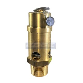 CONRADER 175 PSI BRASS SAFETY RELIEF POP OFF PRESSURE VALVE, COMPRESSOR, TANK, 1" NPT