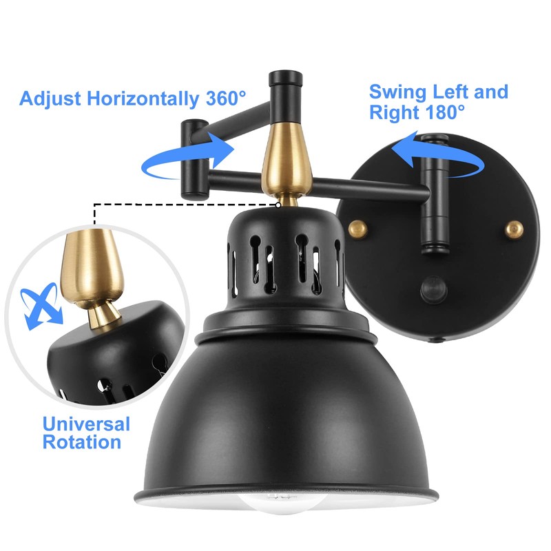 TRLIFE Wall Sconces Plug in, Remote Control Dimmable Wall Sconce