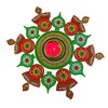 SAHAYA Rangoli for Decoration with T Light Holder Acrylic Small