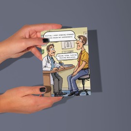 LimaLima Funny Birthday Card For Men Rude Male Doctor Design