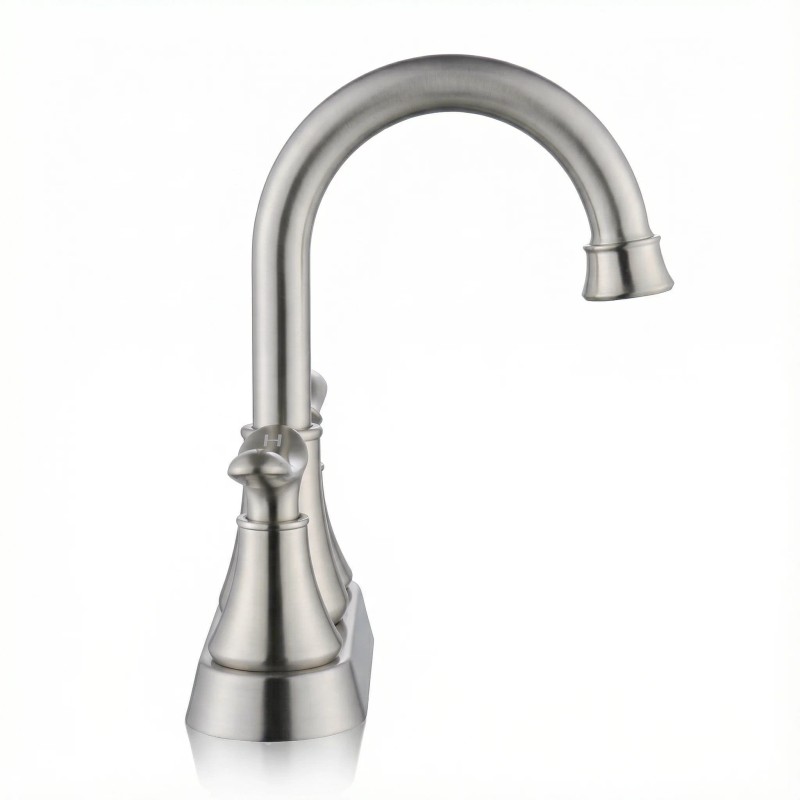 Alloy 4 Inch Hot/Cold Double Handle Deck Mounted Electroplated American