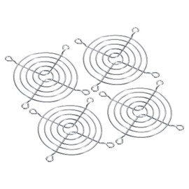 PATIKIL 80mm Fan Finger Grill, 4 Pack Metal Grill Protector Guard for 80X80mm Fan Protective Cover DIY, Silver